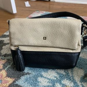 Kate Spade black and cream cross-body bag